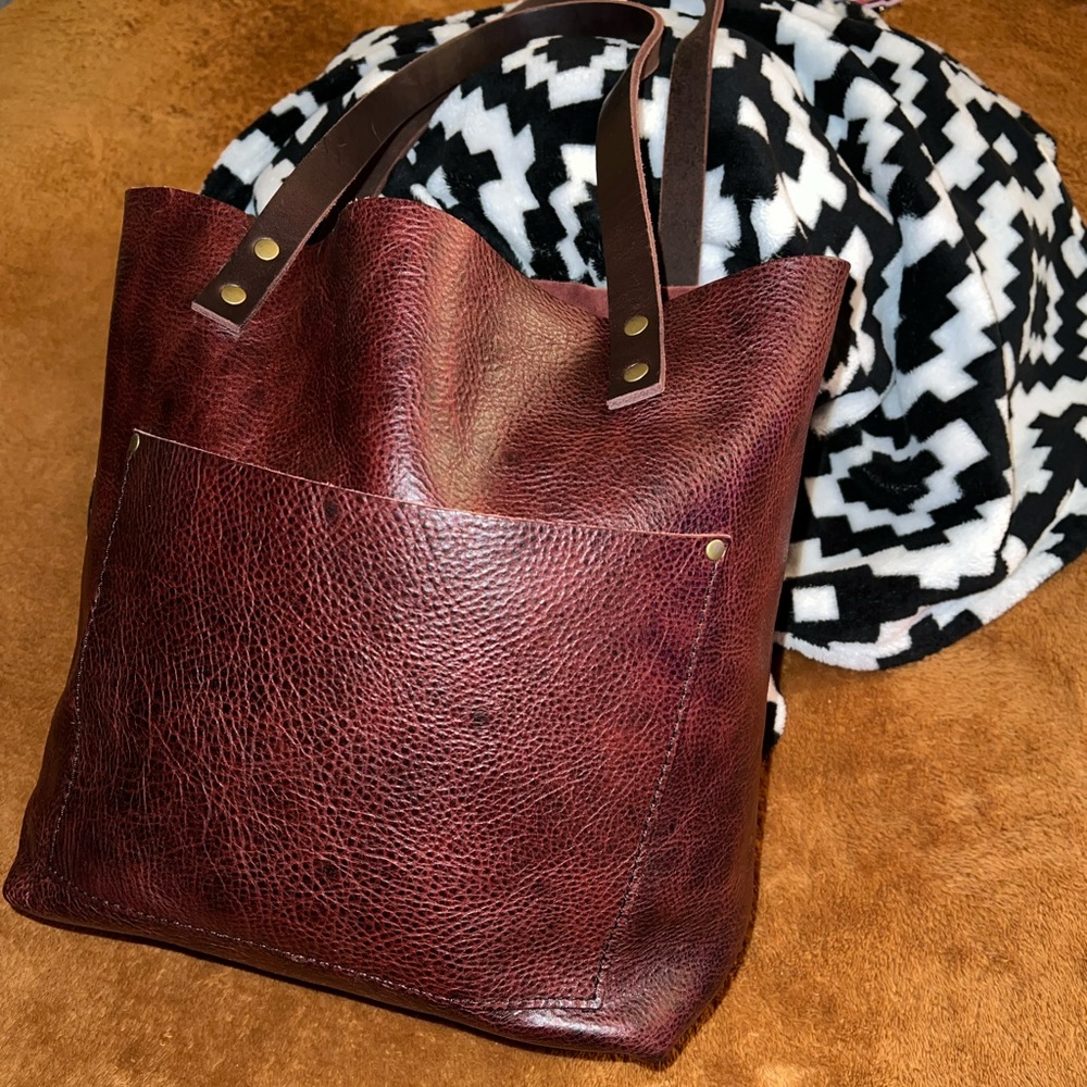 Portland Leather Goods Almost Perfect Small Classic Tote (Oxblood)